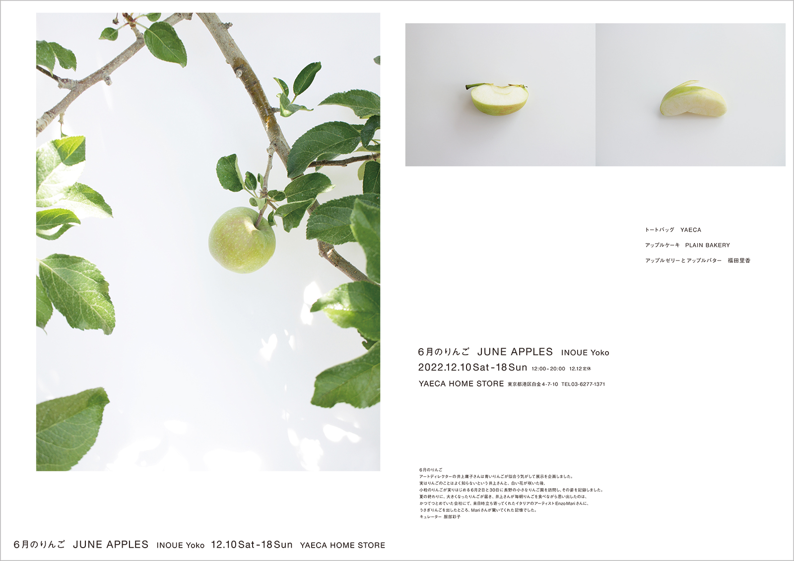 6月のりんご　JUNE APPLES（井上庸子）